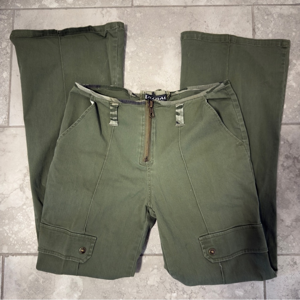 Olive Green Utility Cargo Pants
